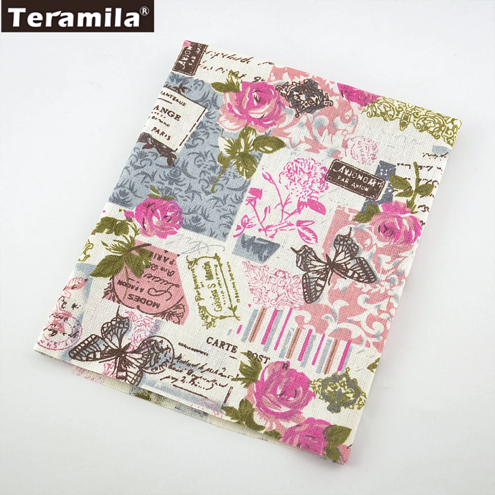 TERAMILA Furniture Upholstery Fabrics by Meters, Linen Fabric for Sewing Tablecloth Sewing Material, Pillow Home Textile