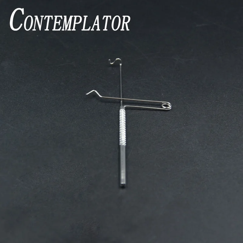 CONTEMPLATOR 1 szt. 10,5 cm SS mały biczek Finisher narzędzia do wiązania much uchwyt ze stali nierdzewnej ulepszony biczek Finisher