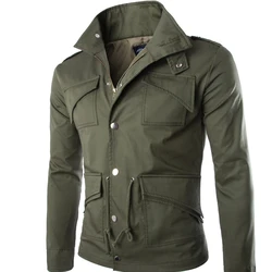 Mens Coats And Jacket Slim Army Windbreaker Jacket