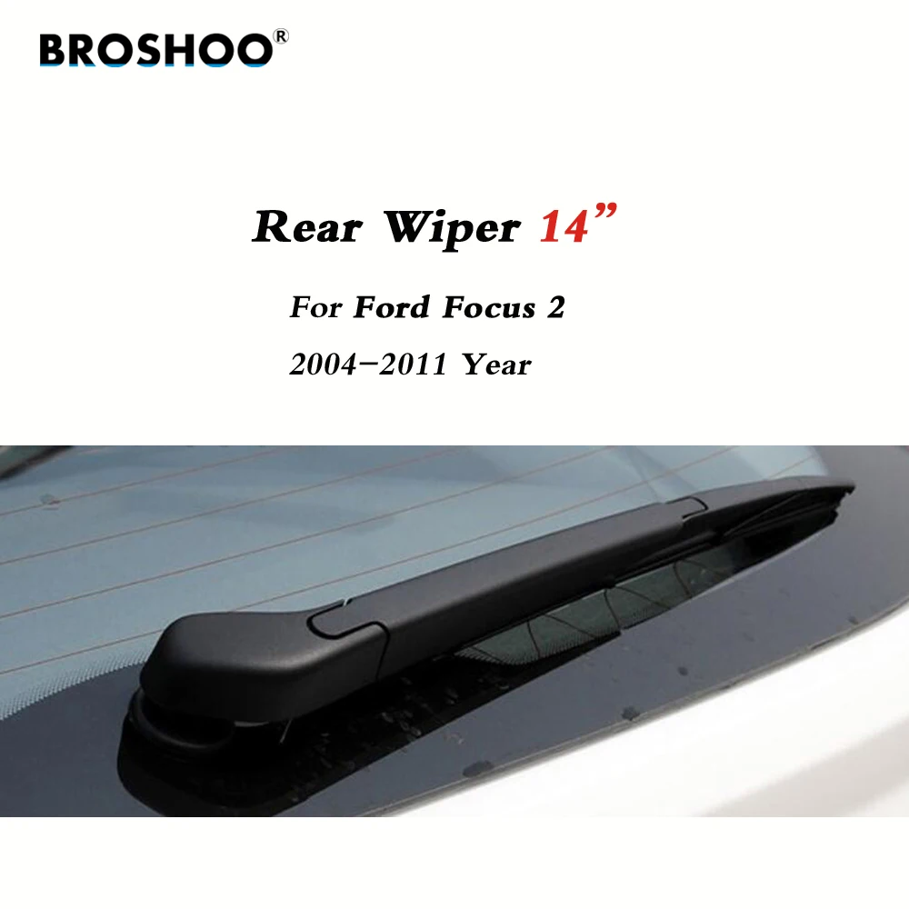 BROSHOO Car Wiper Blades Rubber Windscreen Rear Wipers Blade For Ford Focus 2 Hatchback 14 Inch,2004-2011, Auto Car Accessories