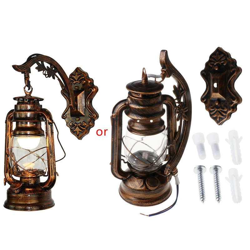 Vintage LED Wall Lamp Retro Kerosene Wall Light European Antique Style Luminaire Drop Shipping