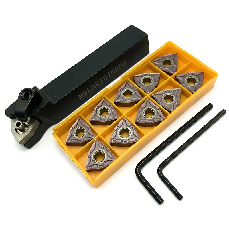 

MWLNR1616H08 MWLNR2020K8 MWLNR2525M08 Держатель внешнего токарного инструмента с твердосплавной вставкой Токарные инструменты WNMG080404 WNMG080408 Режущий инструмент