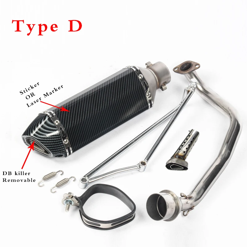 Motorcycle Exhaust Muffler Escape Connect Link Tube Middle Mid Pipe for Yamaha GY6 125 GY6 150 125cc 150CC Full Systems Modified