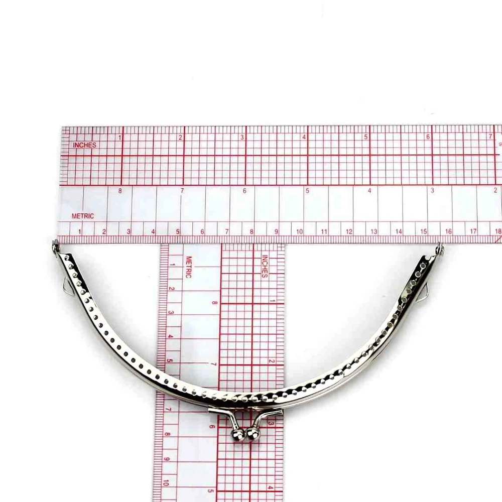 1 Piece Glossy Silver Basic Arch Metal Purse Frame Kiss Clasp Lock DIY Bag Accessories 8.5/10.5/12.5/15.5/18.5 CM