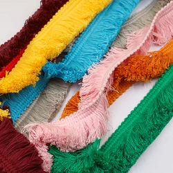 Super Thicken 4yards/lot 3.8cm Colored Cotton Tassel Lace Fringe Lace Cotton Pillow Curtain Clothing Lace Accessories X123