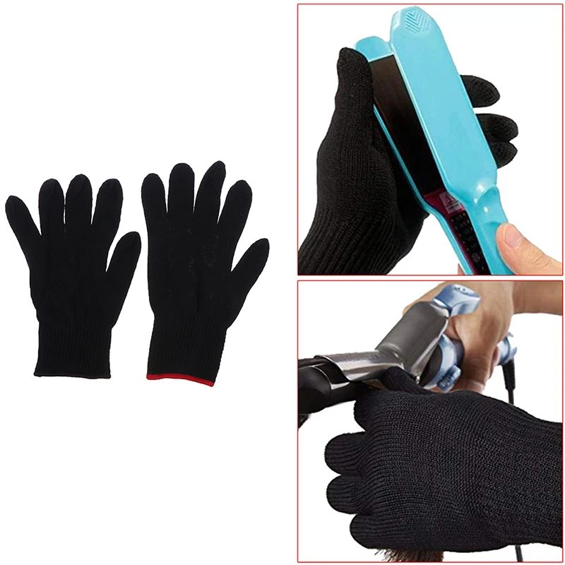 1Pair Hair Straightener Thermal Styling Gloves Perm Curling Hairdressing Heat Resistant Finger Glove Hair Care Styling Tools