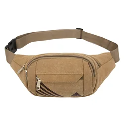 KUBUG Canvas Crossbody Bag Men's Outdoor Sports Leisure Waist Bag Running Riding Travel Phone Chest Bag