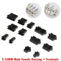 120Pcs JST SM Connector Plug 2.54MM Pitch Female and Male Housing + Terminals SM-2P SM-2R JST SM2.54 2/3/4/5/6/7/8 P Pin