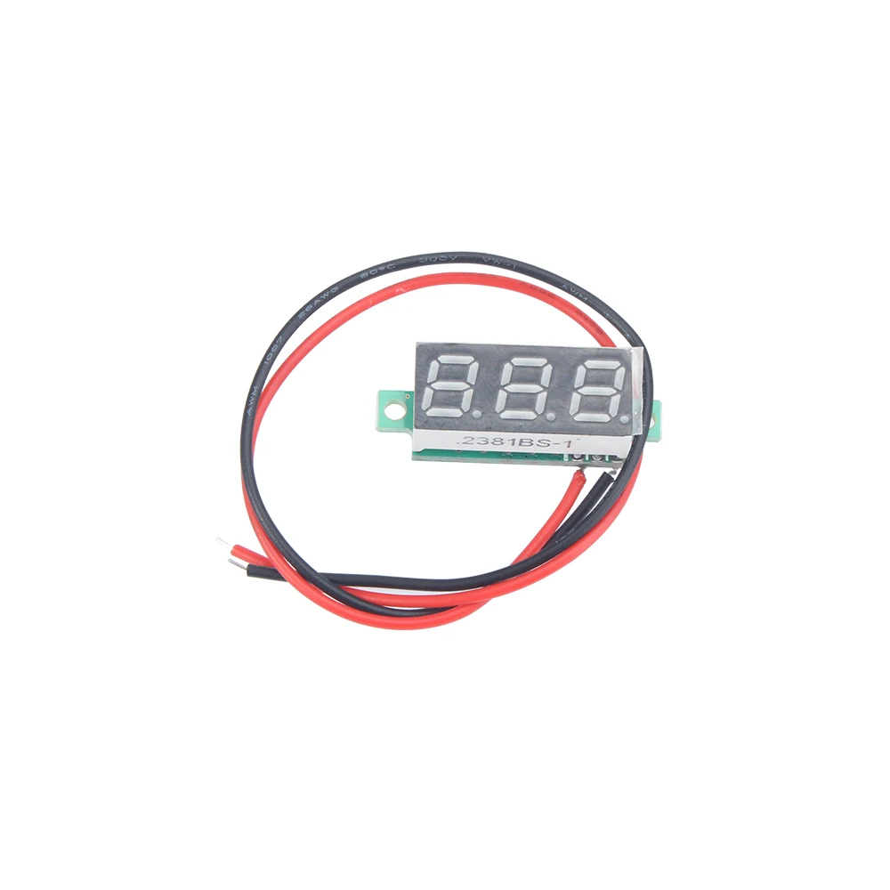 0.28Inch DC2.5V-30V Mini Panel Meter Gauge Digitale Voltmeter Spanning Tester Rood Geel Blauw Groen