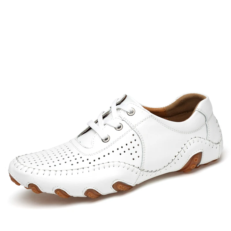 Chaussures de Golf en cuir imperméables pour hommes, antidérapantes, respirantes, décontractées, pour le travail, le Sport en plein air, grande