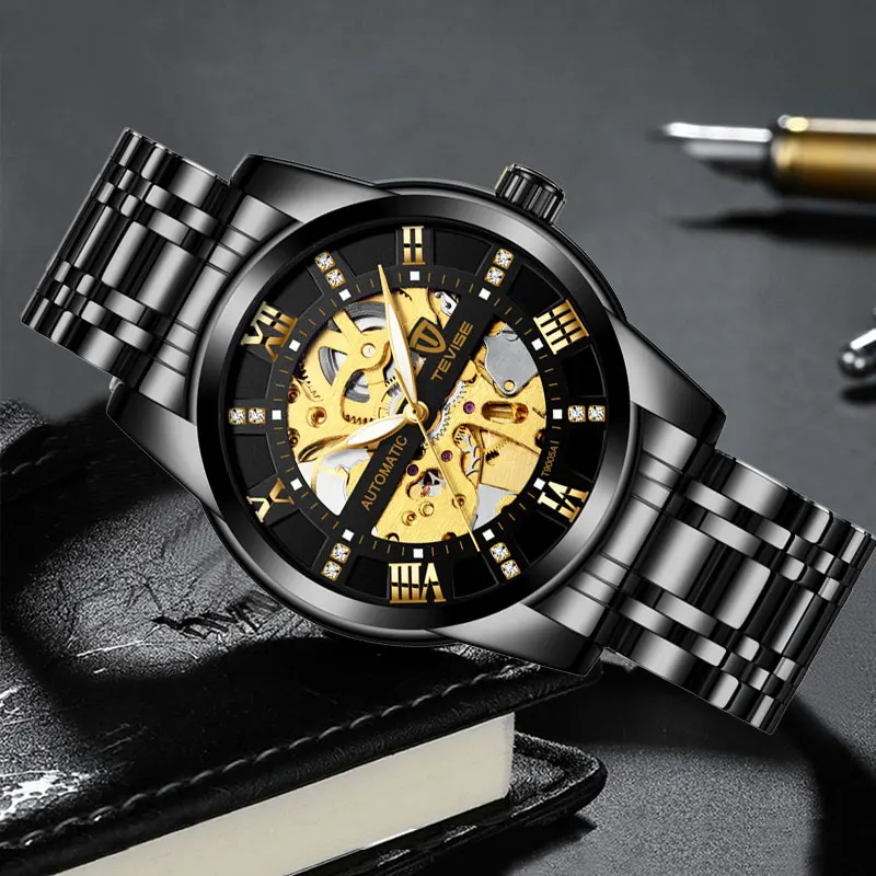 Top Brand Luxury TEVISE Mens Self Wind Wristwatch Man Mechanical Watches Automatic Watch Male Clock  Relogio Masculino