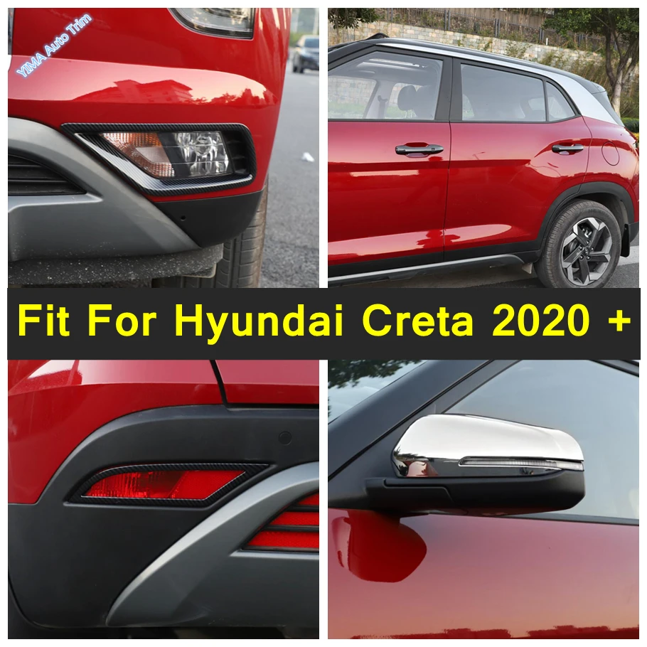 

Rearview Mirror Shell / Fog Light Lamp / Door Handle Catch Cap Cover Trim ABS For Hyundai Creta 2020 - 2022 External Spare Parts