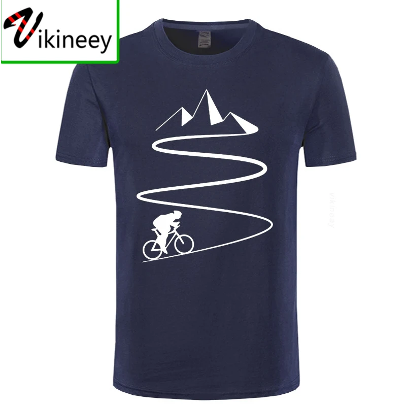 Mountain Bike Heartbeat Funny Biker T Shirt Oversized Custom Short Sleeve Mens Bicycle Cycling T-shirt Fashion Family Cotton