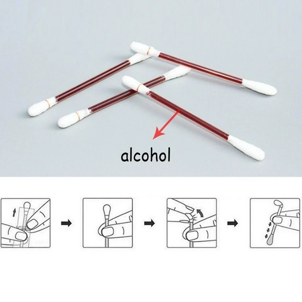 15pcs/pack piece Disposable medical iodine cotton stick iodine disinfected cotton swab climbing aid first aid kit supplies