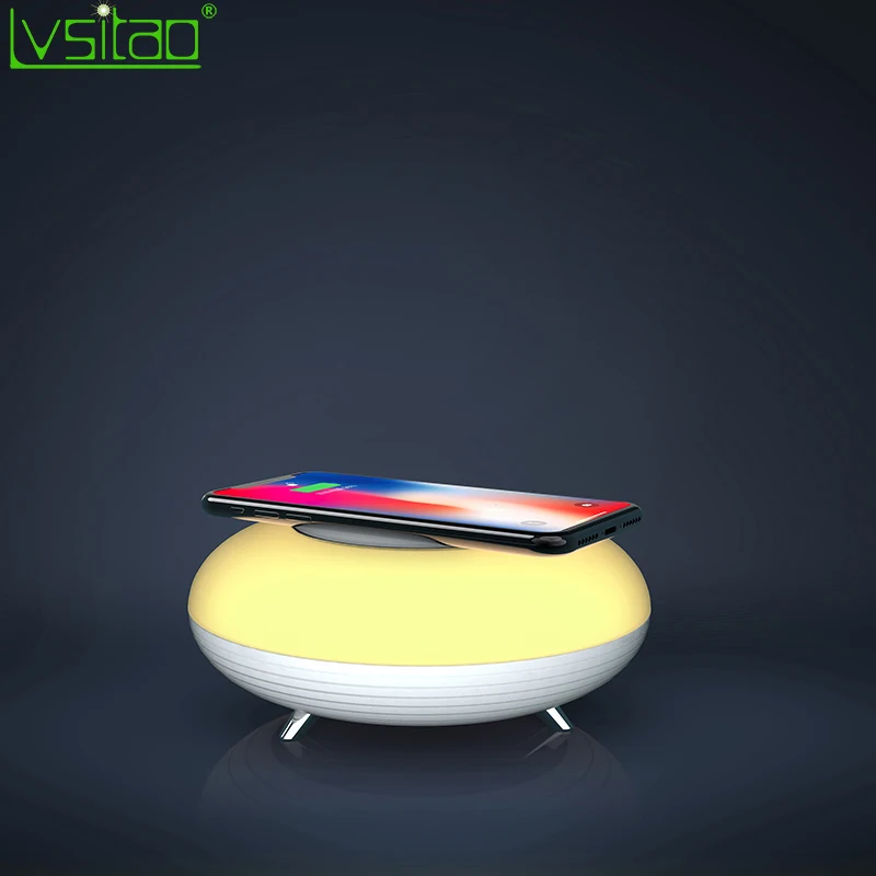 New Spaceship Warm Light Night Light Multi-Function Mobile Phone Wireless Charging Colorful Atmosphere Lights