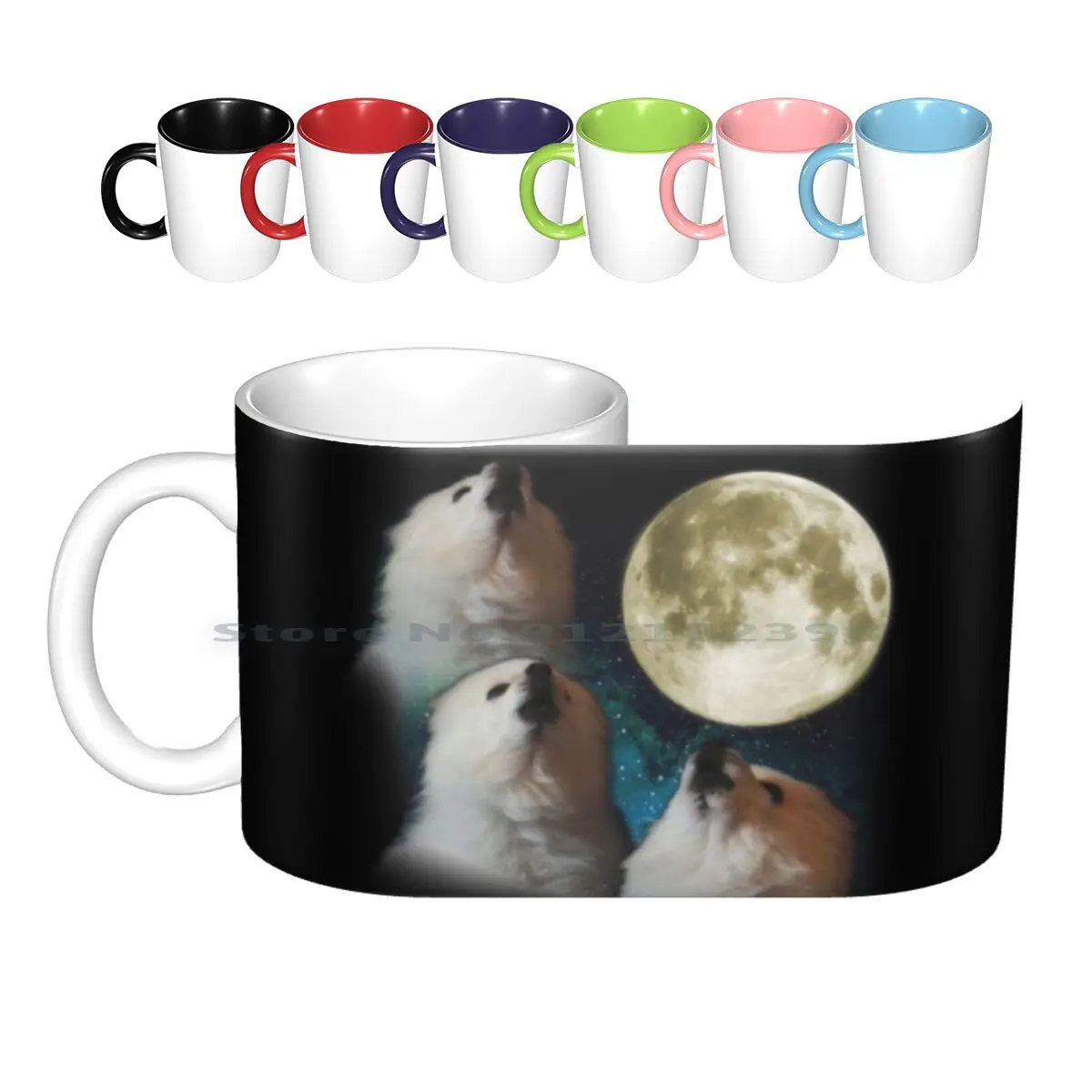 Gabe The Dog - Three Gabe Moon Ceramic Mugs Coffee Cups Milk Tea Mug Gabe Gabe The Dog Doge Dogger Three Creative Trending