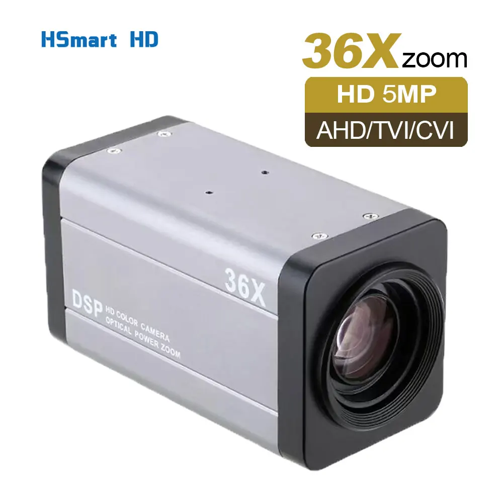 5MP HD AHD With Sony 307 chip 2MP 36X Optical Zoom Camera Ahd TVI CVI CVBS 4-In-1 Auto Focus 4.7-94mm Lens CCTV Camera Box