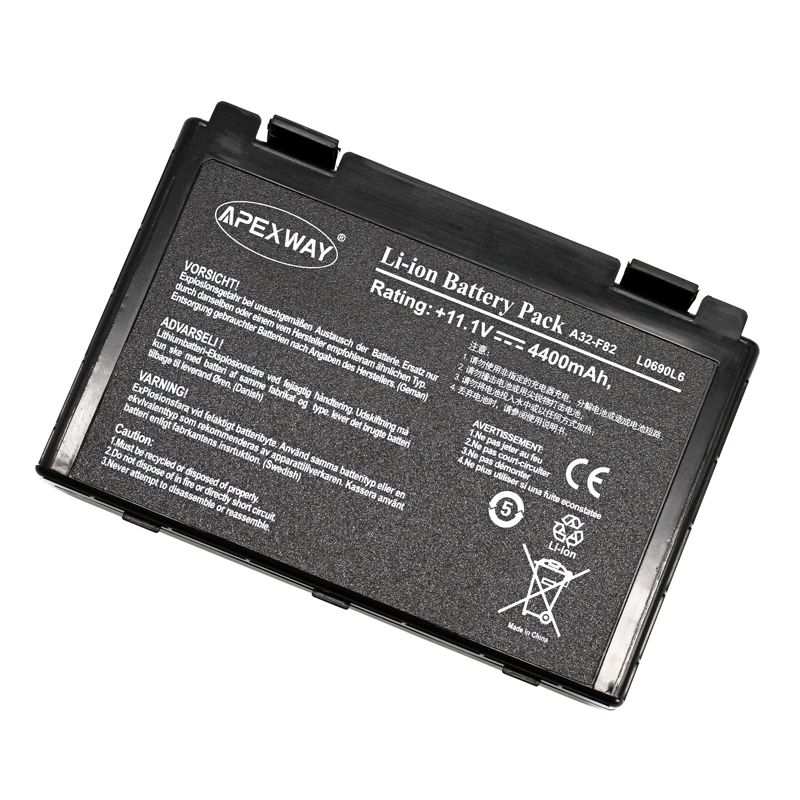 ApexWay 6 Cell New Battery Pack For Asus A32-F82 A32-F52 A32-F82 N82 K40 K42J K42 k50c K51 k40in K50 K50iJ K51 k50AB k50ID k50iJ