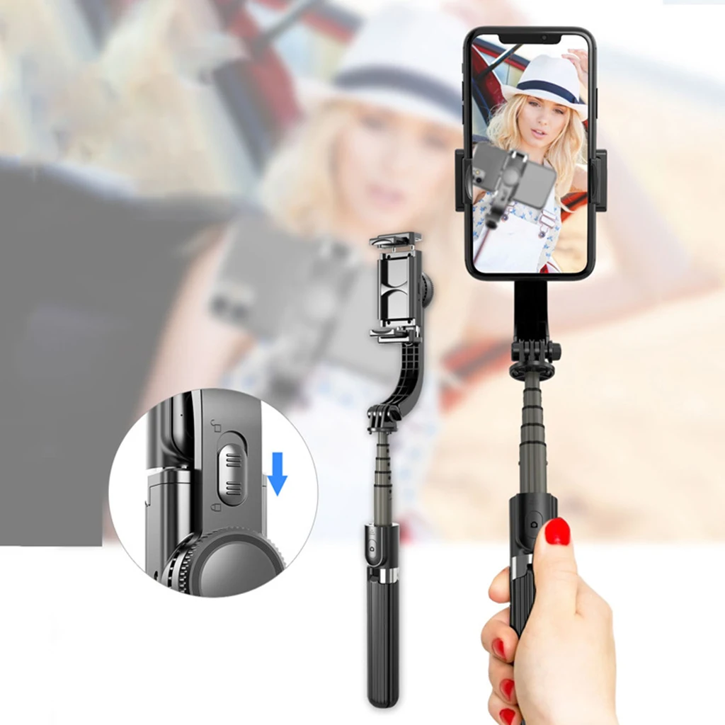 1-axis Self-balancing Gimbal for Smartphones Real-time Video Recording Mobile Stabilizer ABS+Aluminum Alloy Black/White