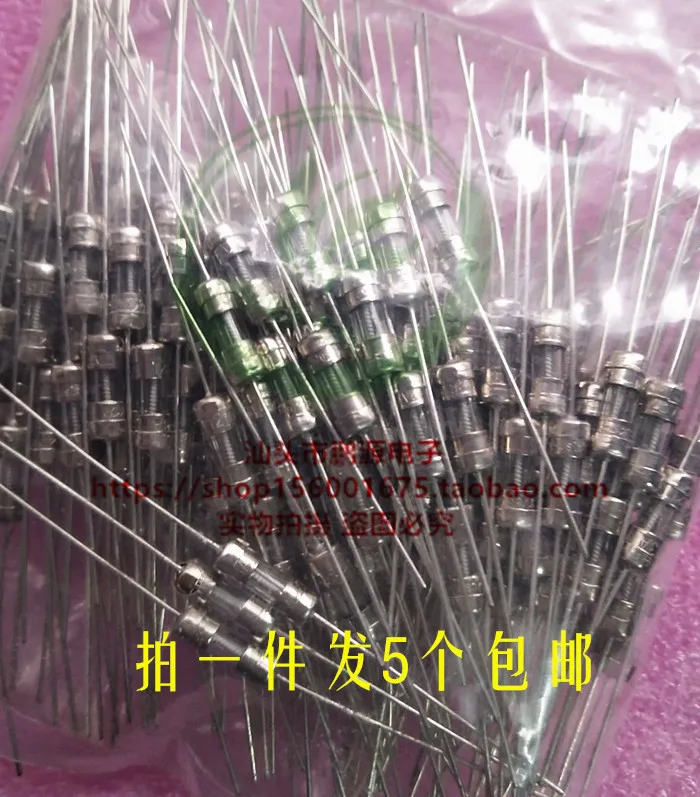 

T3A 125V with lead wire 3.6*10mm 3A 125V delay slow break fuse 3a 5PCS -1lot