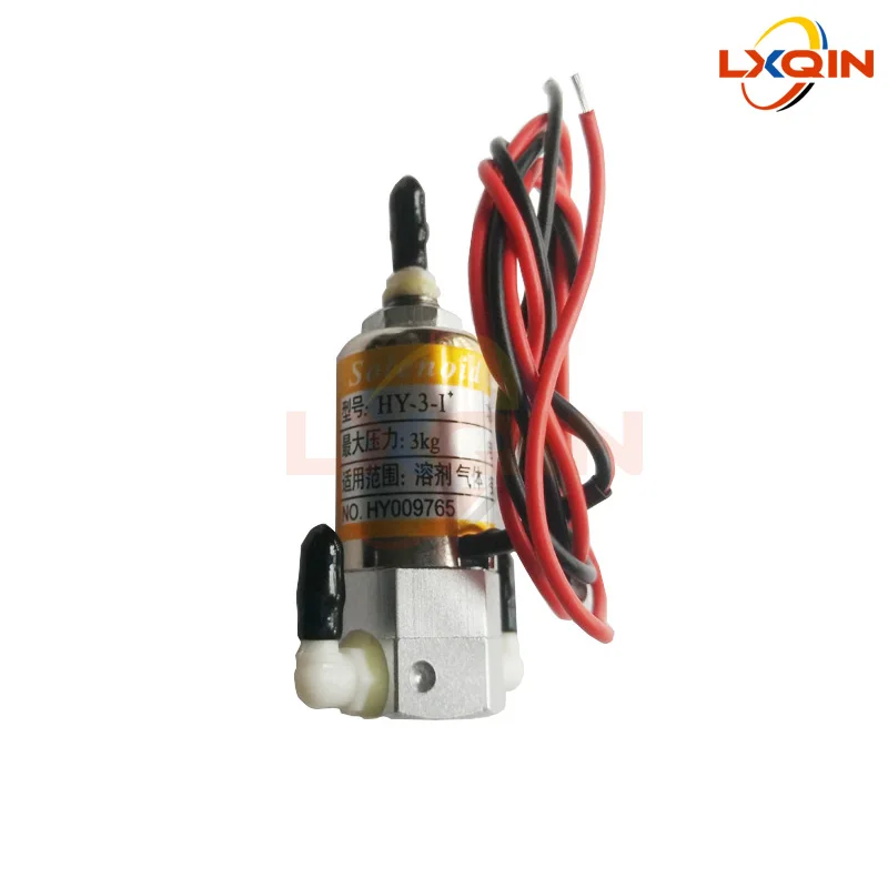 Imagem -02 - Lxqin 2pc Impressora Maneiras Válvula Solenóide Elétrica Jyy para Crystaljet Infiniti Phaeton Iconteck Zhongye Gongzheng Cabeça Reta