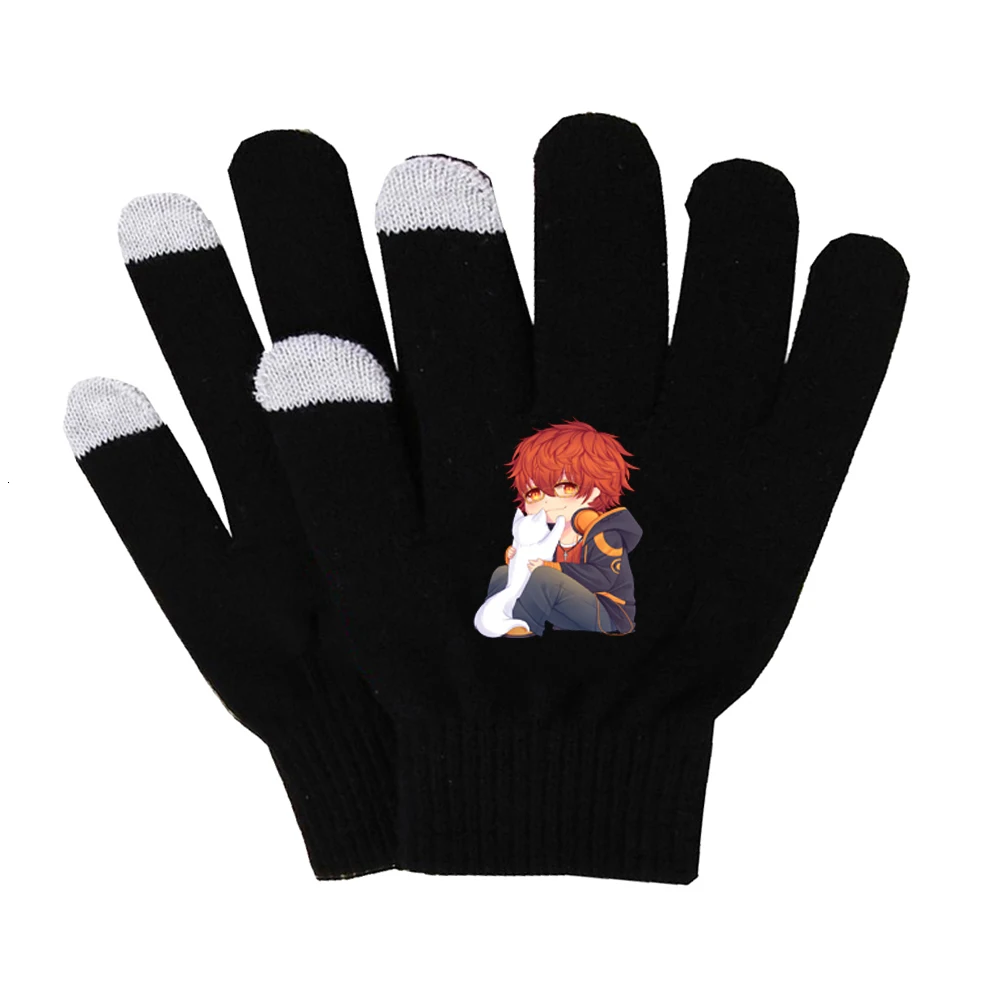 Game Mystic Messenger Gloves Multi-function Winter Soft Gloves Touch Screen Smart Phone Female Gloves