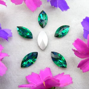 Glaskristall 8 Größen Farben Navette Pferd Marmor Eye Rhein Cola Kristalle Handwerk DIY 6 Hauptverkäufe Canele für Pferd - №1