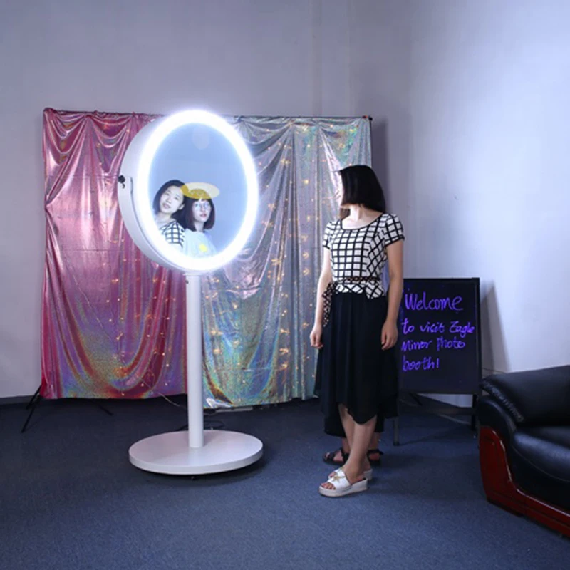 Runde 23,6 Inch Lcd Screen Digital Signage Photo Booth, Neue Produkt Ideen Werbung Photo Booth, Diy Photo Booth