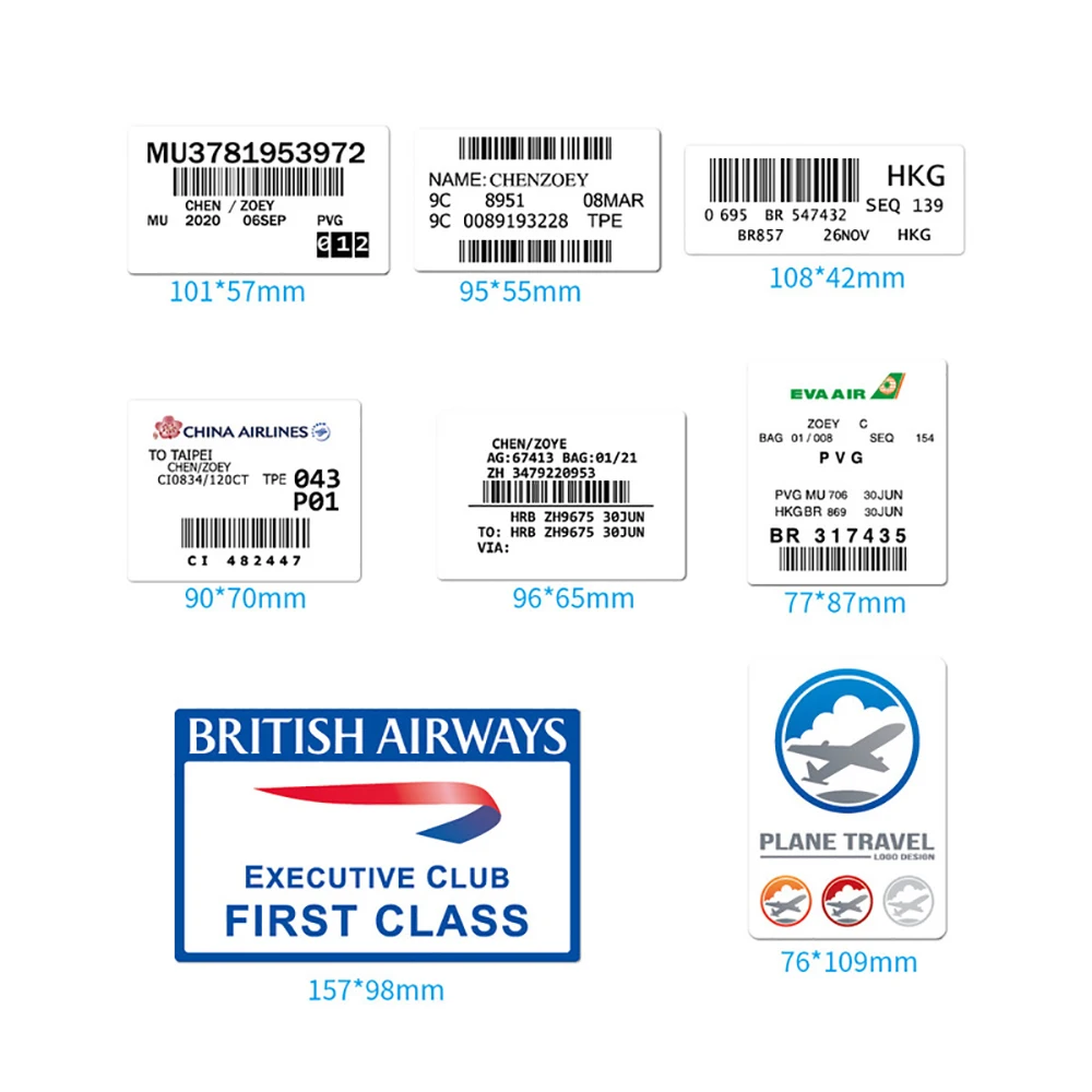 10/30PCS Boarding Pass Air Tickets Graffiti Stickers DIY Travel Luggage Guitar Laptop Waterproof Classic Cool Stickers Kid Toy