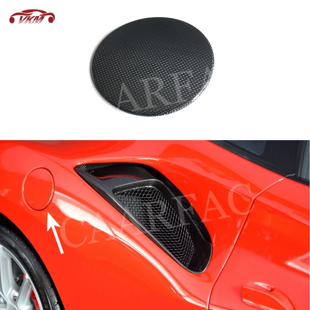 

Dry Carbon Fiber Trunk Outside Fuel Tank Cap Trim Cover for Ferrari 488 GTB 2015-2018 Car Accessories