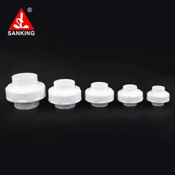 Sanking UPVC 20mm-50mm Union Connector PVC Joint Aquarium Agricultural Sprinkler Irrigation Garden Water Pipe Connector