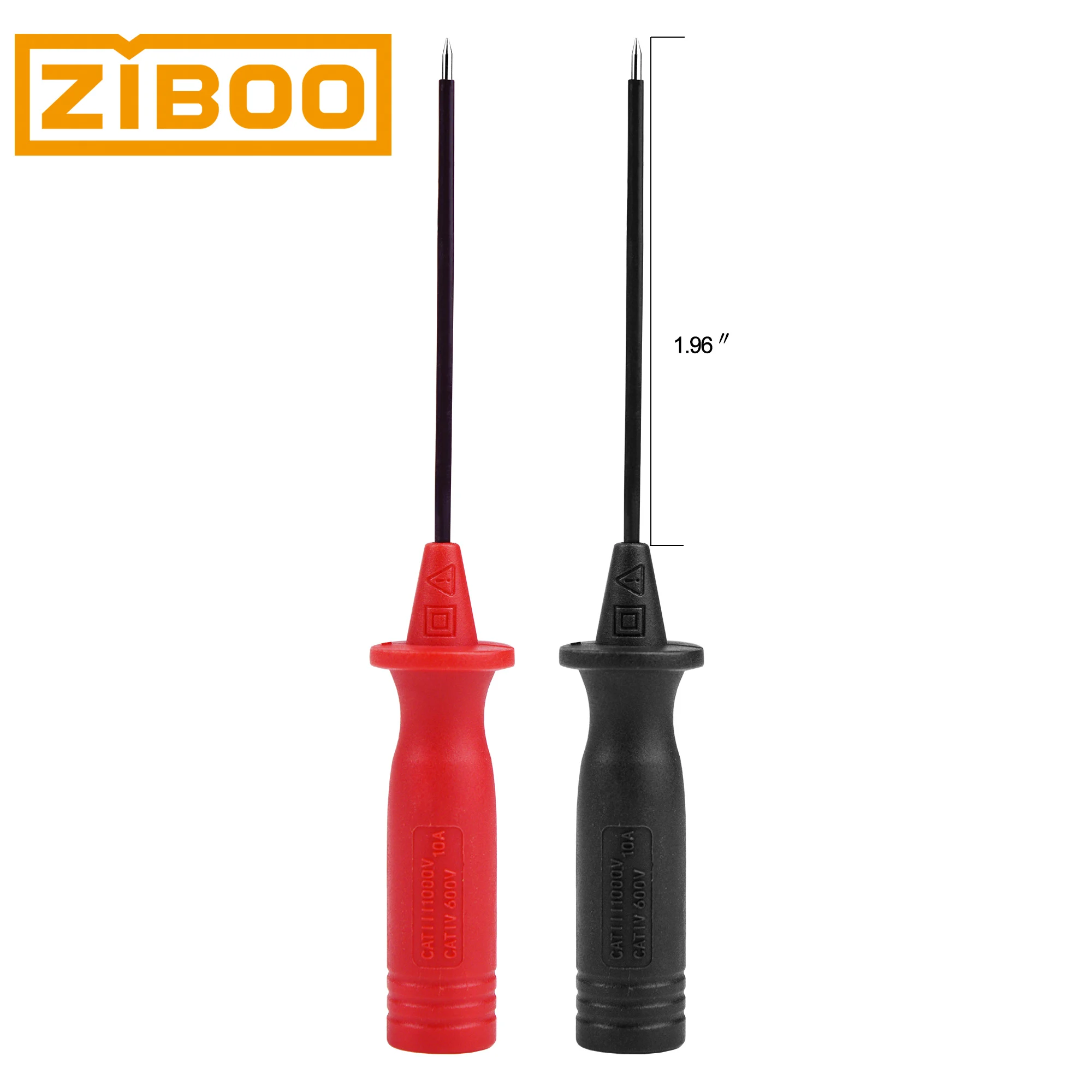 ZIBOO ZB-T14 Piercing Needle Non-destructive Test Probe,with 4mm Banana Plug Use for Voltmeter,Clamp Meter Test Extensions.