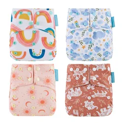 Happyflute New Design Soft Velvet Inner Cloth Diaper Removable Bamboo Cotton Microfiber Insert Super Absorbent Daily&Night Nappy