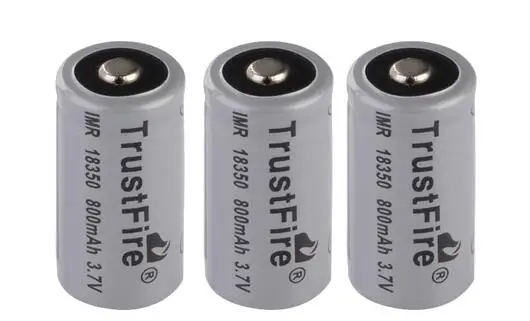 Wholesale High Capacity TrustFire IMR 18350 800mAh 3.7V Li-ion Battery Rechargeable Lithium Batteries Cell For Flashlights Torch