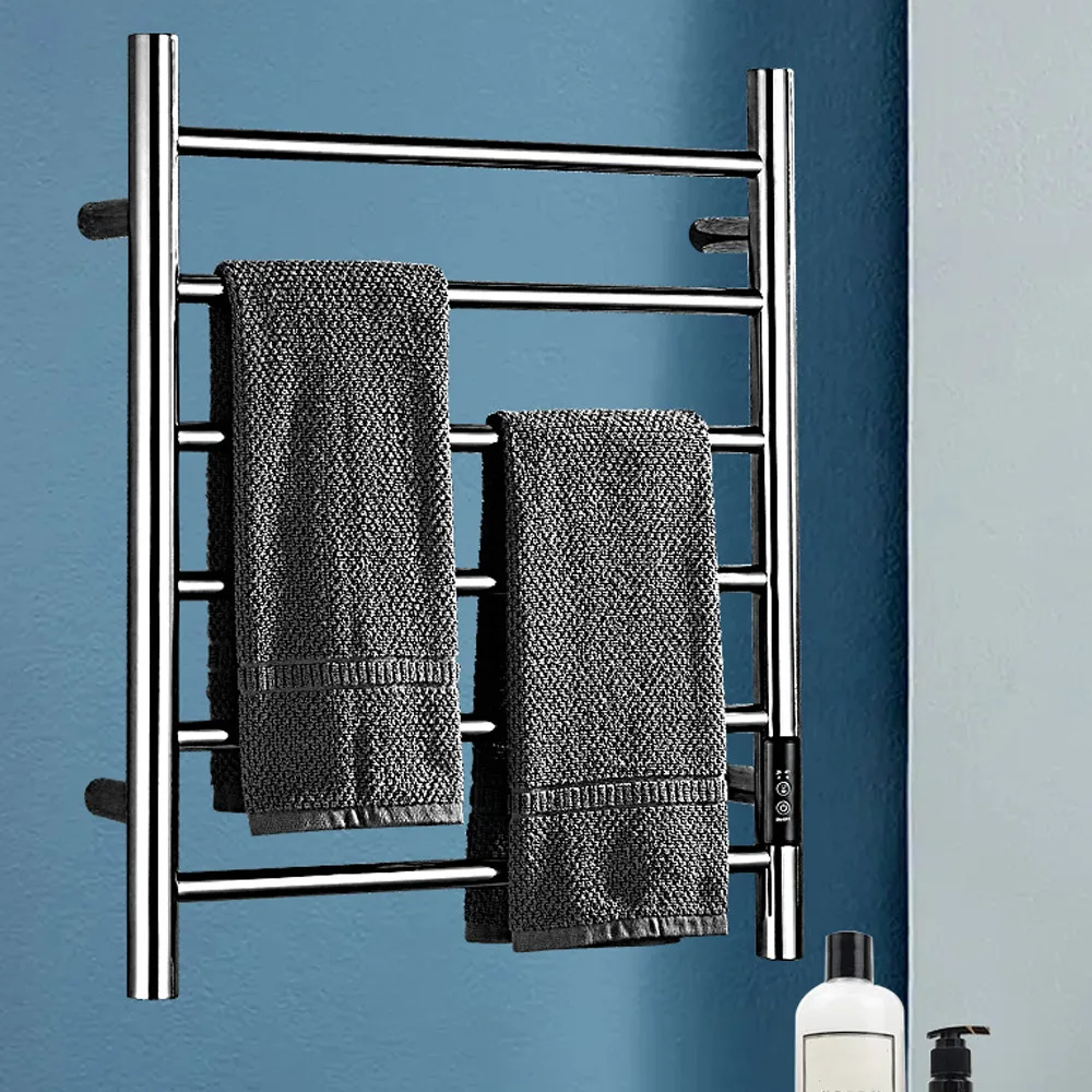 Stainless Steel Dry Electric Towels Rack Heating Waterproof Electric Towel Warmer Carbon Fiber Heating Rail Wall Heaters Shelf