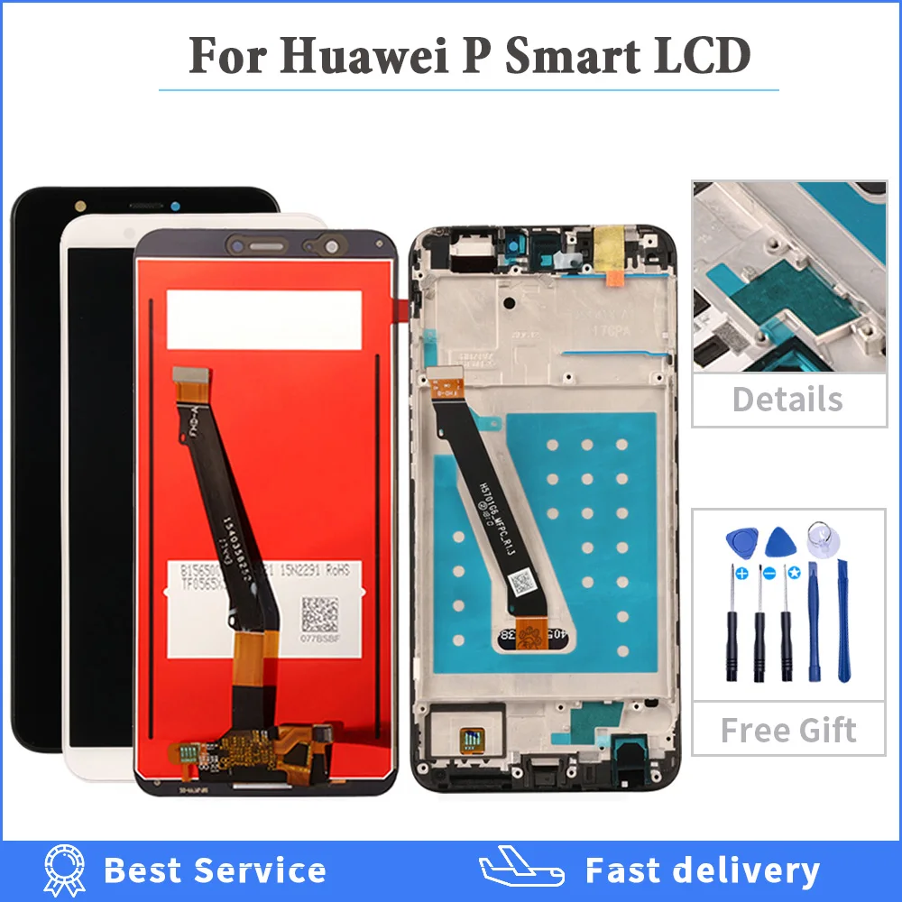 LCD Display For Huawei P Smart Touch Screen Digitizer Assembly For Huawei P Smart LCD With Frame FIG LX1 L21 L22 Screen Replace