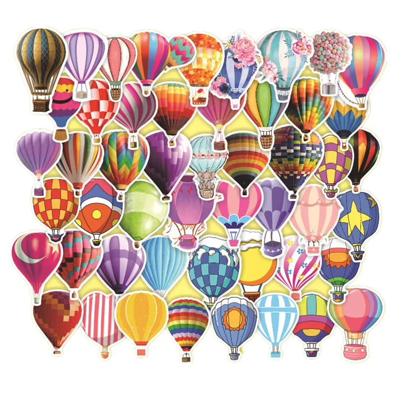 10/30/50Pcs Cartoon Hot Air Balloon Stickers Waterproof Decal Laptop Motorcycle Luggage Snowboard Fridge Car Pegatinas