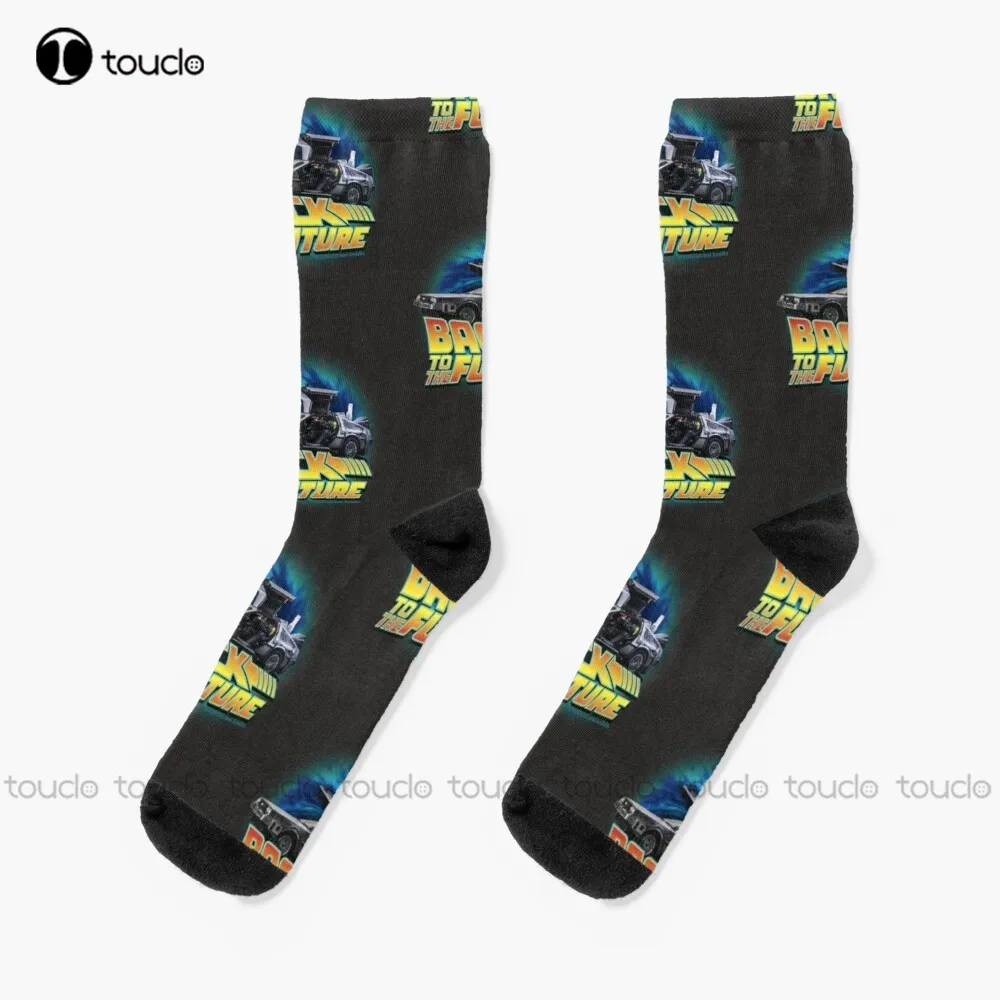 

Back To The Future Movie. Delorean In Time Marty Mcfly Socks For Womens Thanksgiving Christmas New Year Gift Custom Funny Sock