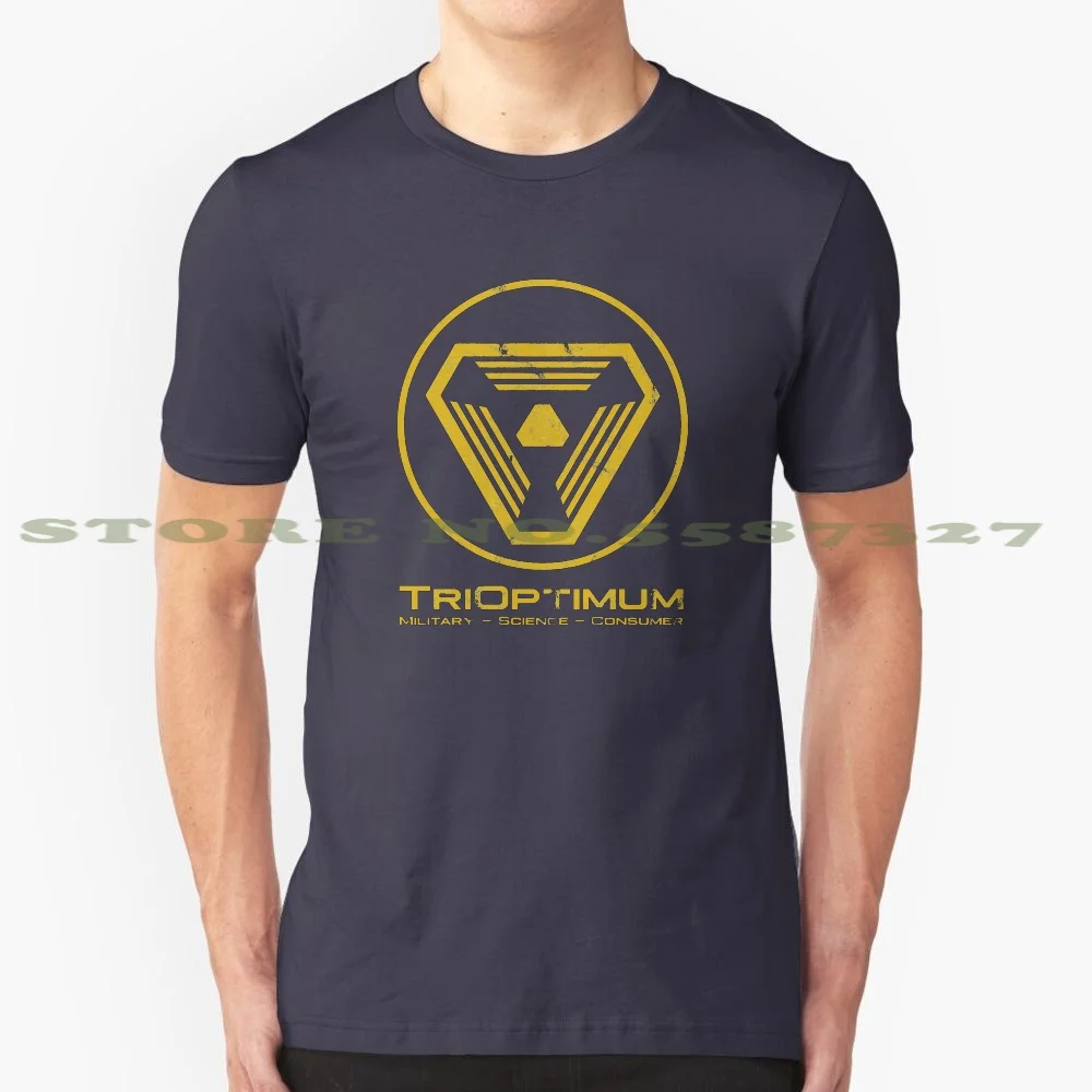 Trioptimum Logo Inspired By System Shock 100% Cotton T-Shirt Trioptimum Trioptum System Shock Military Science Consumer Shodan