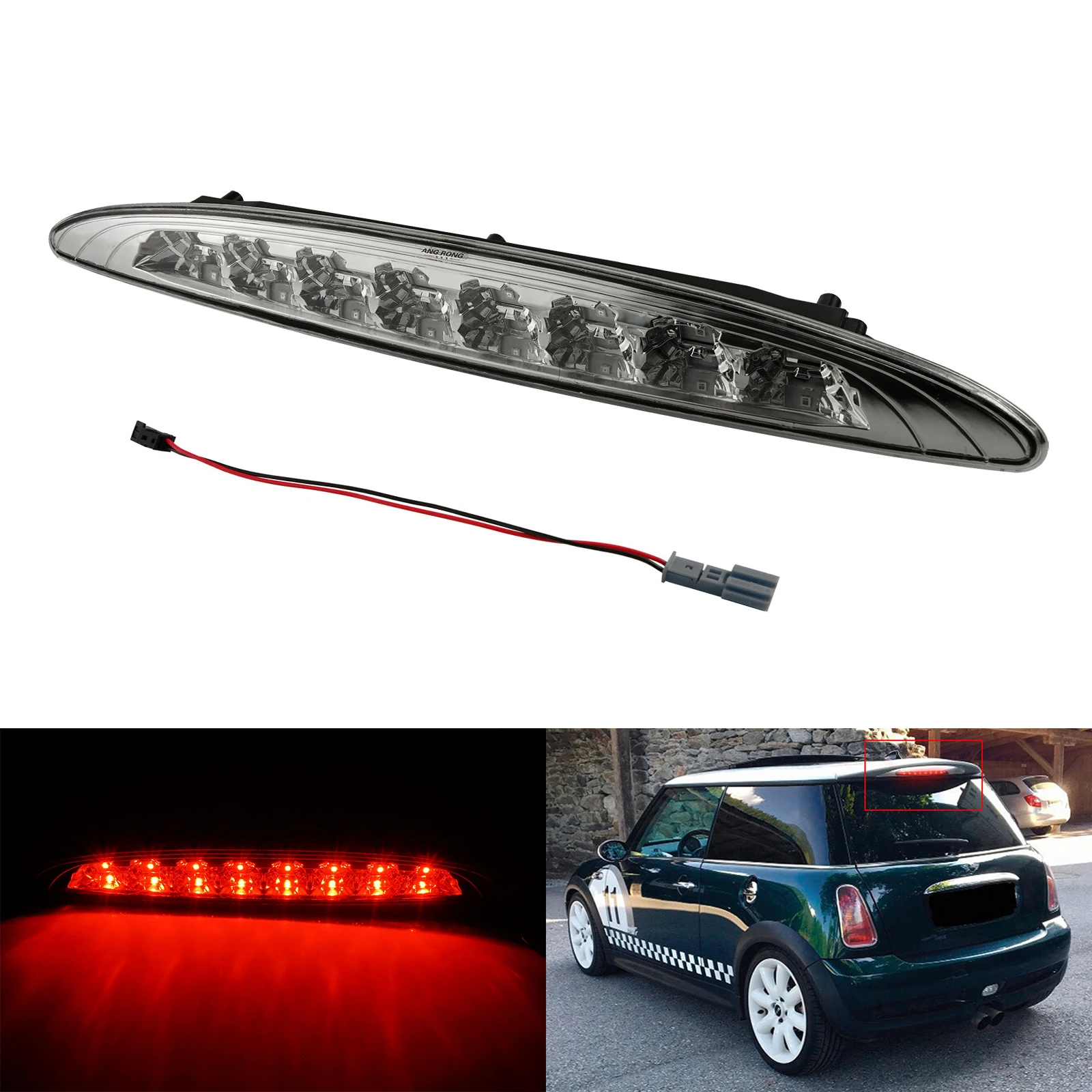 

Clear Lens LED High Level Third Brake Stop Light For Mini Cooper R50 R53 2001-2006