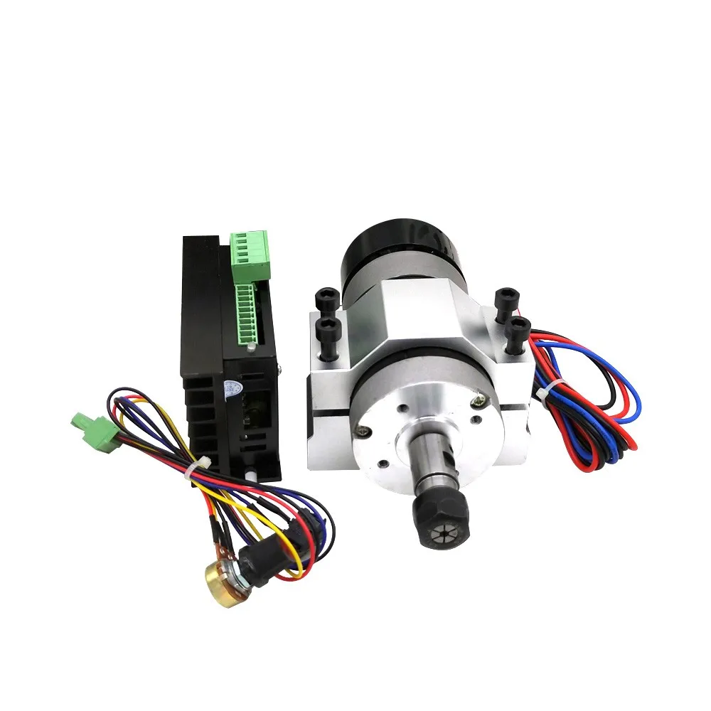 Chuck CNC Brushless Spindle Motor with Driver Speed Controller and Clamp DIY Engraving Machine Accessories Set