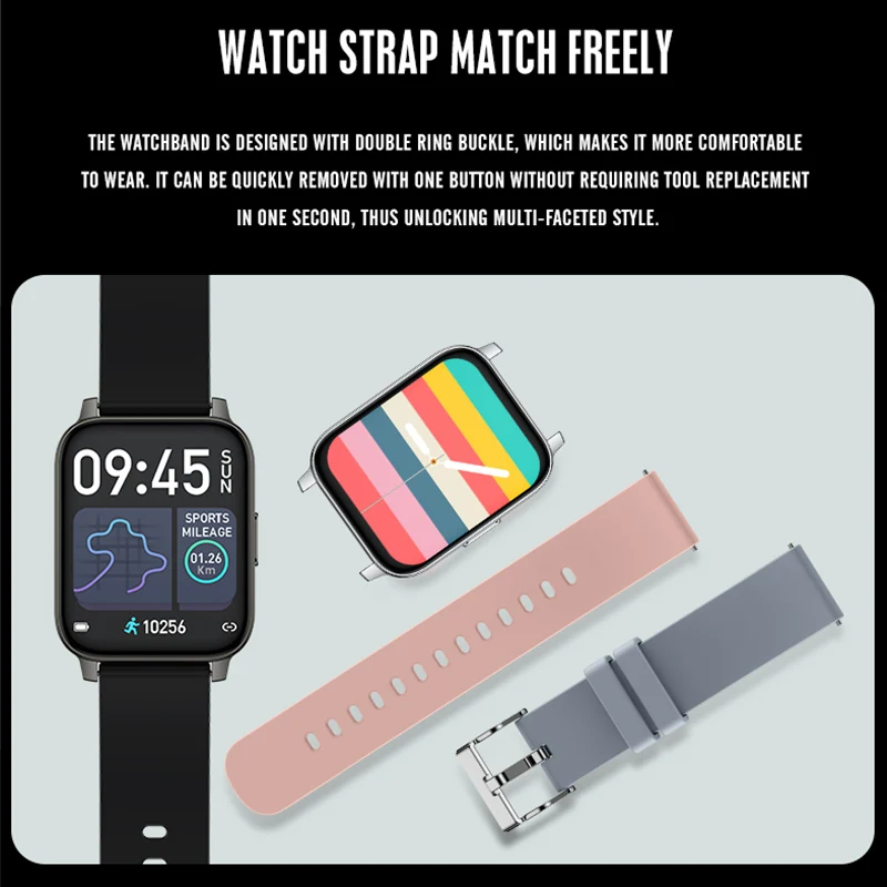 Inteligentny zegarek dla mężczyzn Full Touch 1.69 cala Fitness Tracker IP67 wodoodporny kobiety GTS 2 Sport Smartwatch dla telefonu Xiaomi