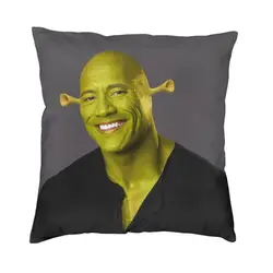 Dwayne The Shrok Johnson federa per cuscino 45*45cm divano The Rock Muscle Man fodera per cuscino Cool federa stampa fronte-retro