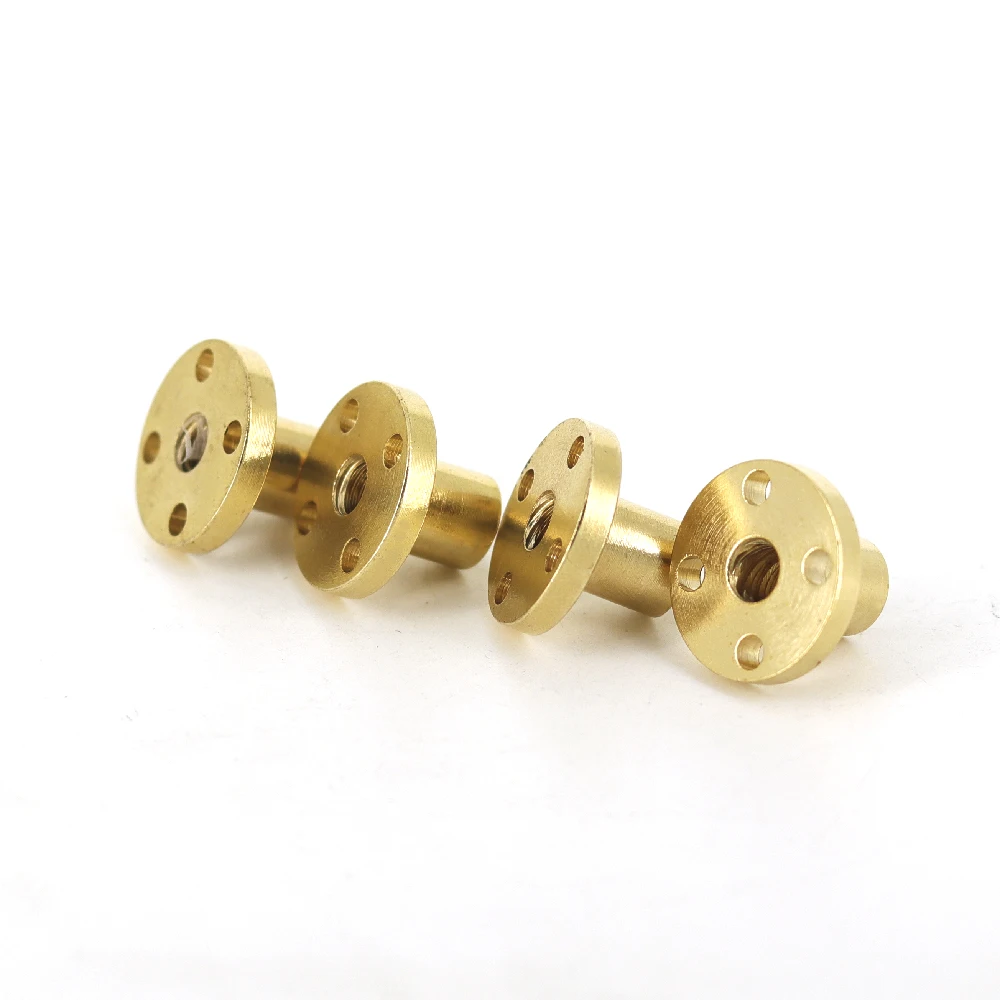 T6 nut trapezoidal screw brass copper lead 1mm 2mm 4mm 6mm 12mm 1pcs