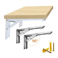 Soporte plegable de 8-20 pulgadas, mesa de banco de cocina para el hogar montada en la pared, Hardware de soporte plegable, accesorio de ángulo para muebles de alta resistencia