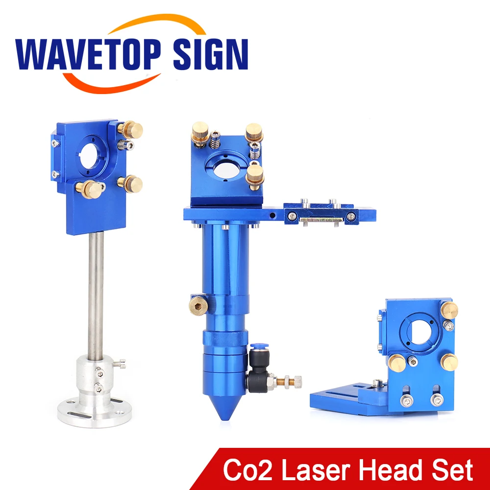 CO2 Laser Head Set Reflective Mirror & Focusing Lens Integrative Fixture Mount Holder For Laser Engraver Cutting Machine Parts