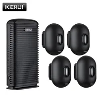 KERUI DW9 alarma de seguridad inalámbrica para entrada, Detector de movimiento PIR impermeable, alarma antirrobo de bienvenida para garaje, sistema seguro de patrulla
