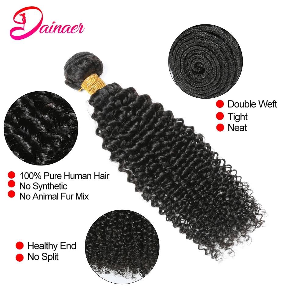 Afro Kinky Curly Bundles 4 Bundles Deal 100% Virgin Hair Human Hair Extensions Brazilian Weaving Human Hair Bundles