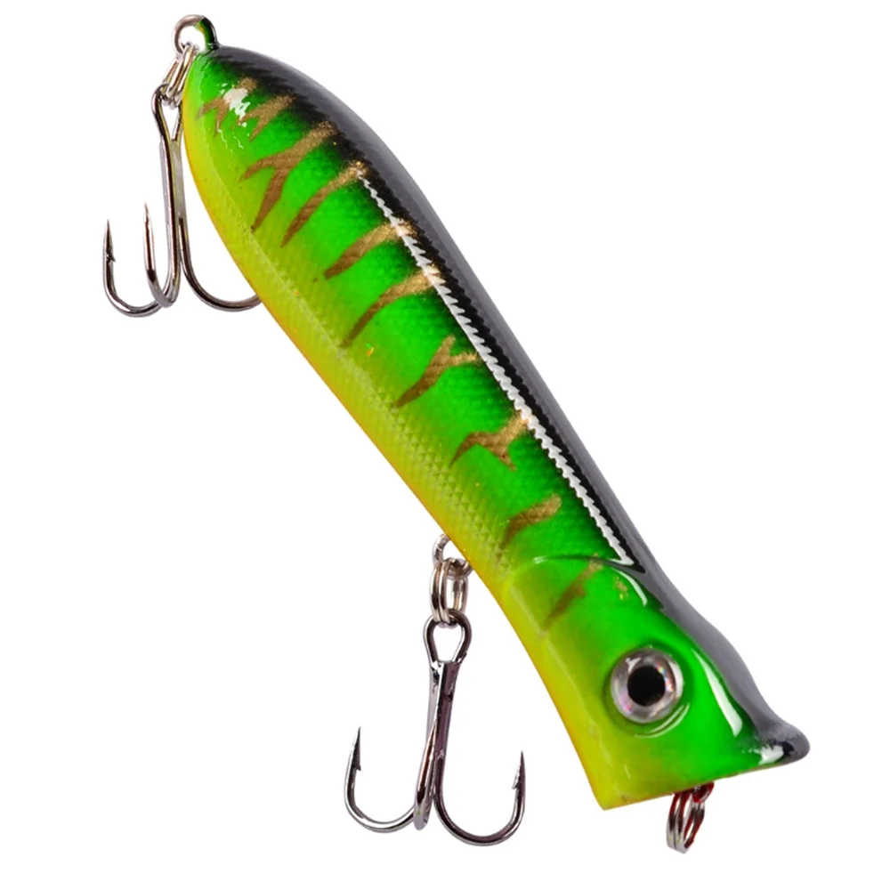 1Pcs Popper Fishing Lure Wobblers 3D Eyes 8cm 11.4g Topwater Hard Iscas Artificial Plastic Bait Crankbait Pesca Carp Fishing