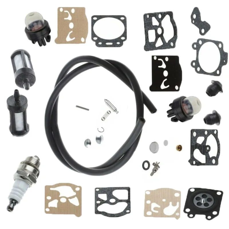 Carburetor Repair Kit With Primer Bulb Fuel Line Filter Spark Plug For FS44 FS36 FS40 Mower Trimmer Repair Kits